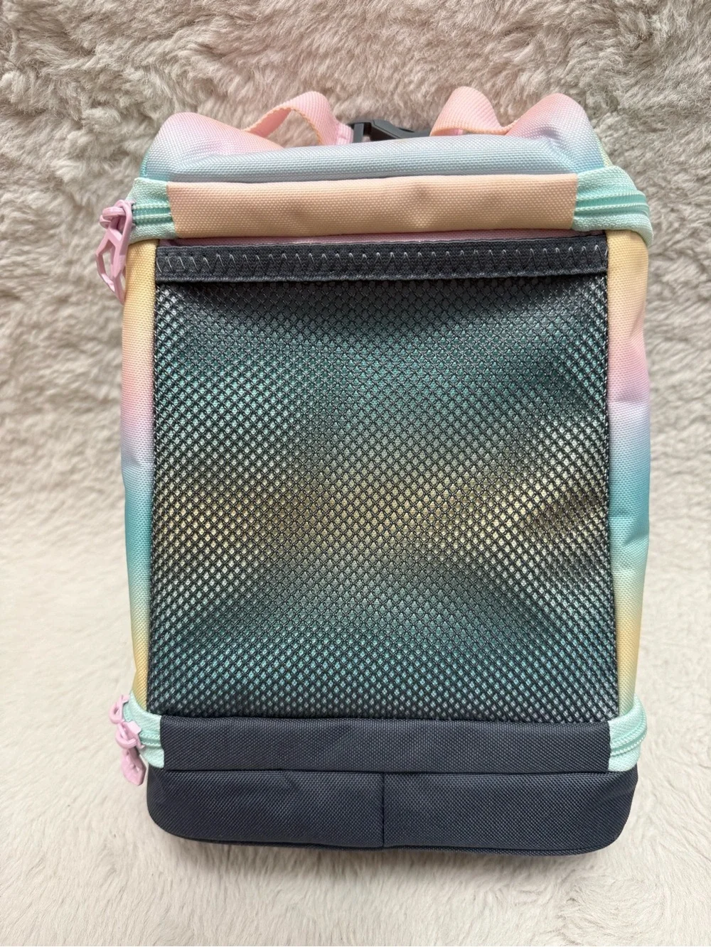 adidas Pastel Rainbow Gradient Backpack and Lunch bag set- Mint, Pink, Yellow - Picture 6 of 16